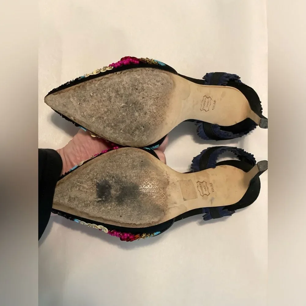 Limited Tory Burch Isle Slingback Pumps 6.5 4.25” Heel